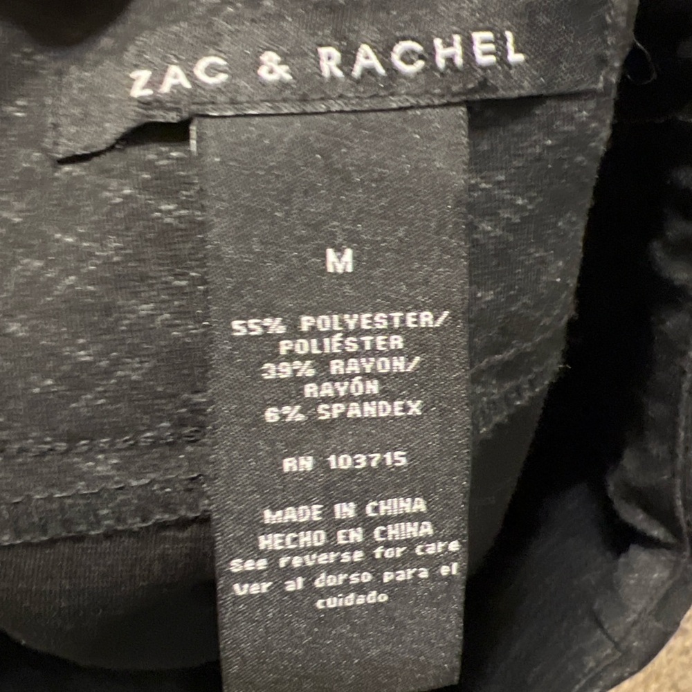 Zac & Rachel Black Textured Ponte Skinny Pants. - Picture 2 of 5